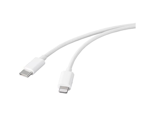 Basetech USB-kabel USB 2.0 USB-C®-kontakt, Apple Lightning-kontakt 2,00 m Vit BT-2347612