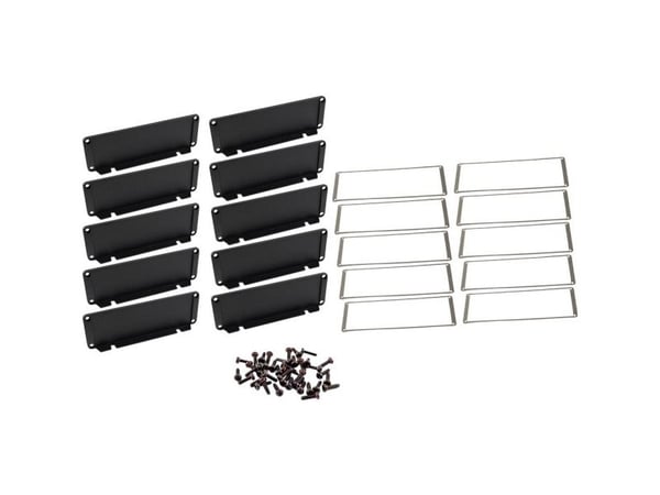 Hammond Electronics ändplatta i aluminium svart (L x B x H) 16 x 169 x 57 mm 10 st
