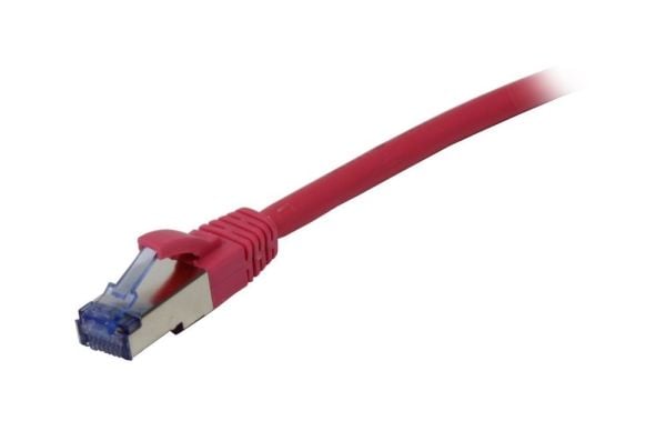Liitäntäkaapeli RJ45, CAT6A 500Mhz, 3m, vaaleanpunainen, S-STP(S/FTP), Component tested, AWG26, Synergy 21