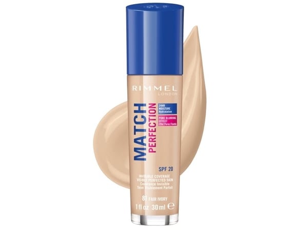 Rimmel London Match Perfection 24HR SPF20 Foundation 081 Fair Ivory 30 ml