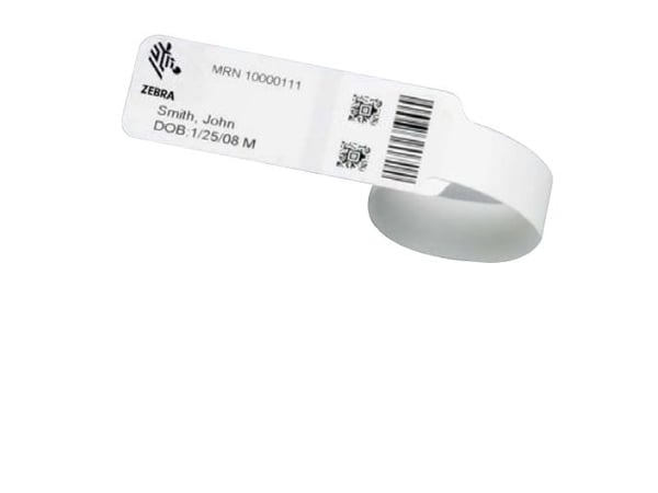 Zebra Z-Band Direct Soft Infant - Polypropylen (PP) - permanent akryl-adhesiv - hvit - 25.4 x 201.6 mm 1560 stk (6 rull(er) x 260) fleksible håndle...
