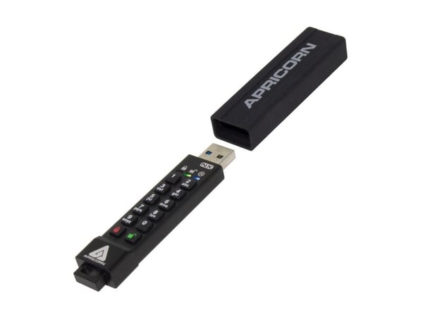 Apricorn Aegis Secure Key 3NX - USB-flashstasjon - kryptert - 16 GB - USB 3.1 Gen 1 - FIPS 140-2 Level 3