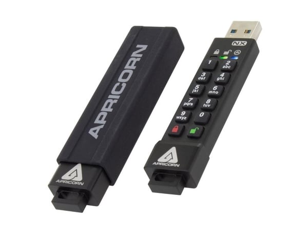 Apricorn Aegis Secure Key 3NX - USB-flashstasjon - kryptert - 16 GB - USB 3.1 Gen 1 - FIPS 140-2 Level 3