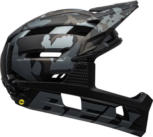 Bell hjelm full face SUPER AIR R MIPS SPHERICAL matt glans sort camo, str. S (52–56 cm)