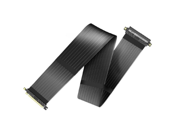 Akasa RISER BLACK XL, Premium PCIe 3.0 x 16 Riser cable,100CM, 180° PCIe 3.0 x16 Female, 180° PCIe 3.0 x16 Male, 1 m, Sort