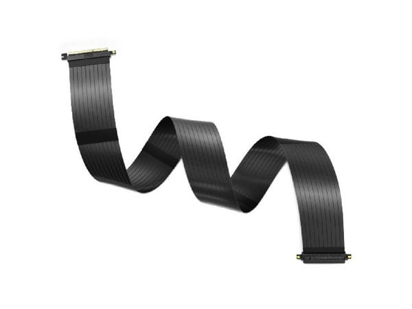 Akasa RISER BLACK XL, Premium PCIe 3.0 x 16 Riser cable,100CM, 180° PCIe 3.0 x16 Female, 180° PCIe 3.0 x16 Male, 1 m, Sort