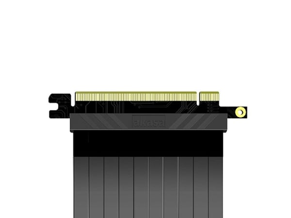 Akasa RISER BLACK XL, Premium PCIe 3.0 x 16 Riser cable,100CM, 180° PCIe 3.0 x16 Female, 180° PCIe 3.0 x16 Male, 1 m, Sort