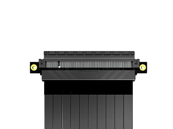 Akasa RISER BLACK XL, Premium PCIe 3.0 x 16 Riser cable,100CM, 180° PCIe 3.0 x16 Female, 180° PCIe 3.0 x16 Male, 1 m, Sort