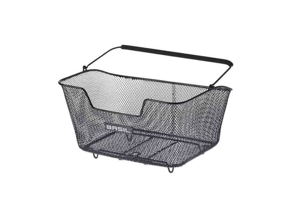 Basil Base M, Bakre, Sykkelkurv, Stål, Svart, 14 l, 5 kg