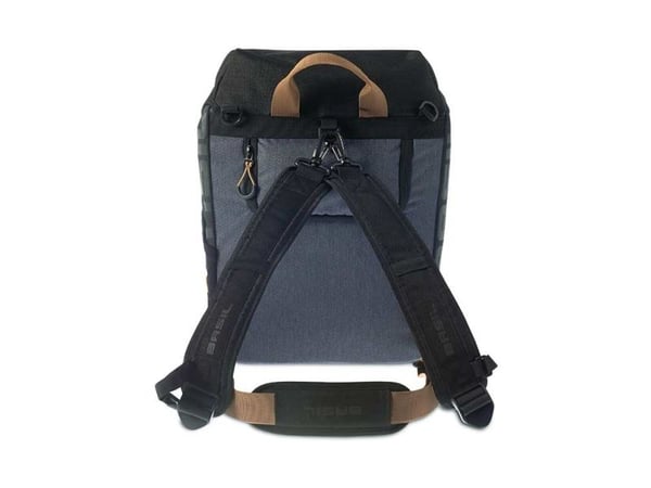 Basil Miles, Bakre, Sykkelveske, Polyester, Grå, 17 l, 5 kg