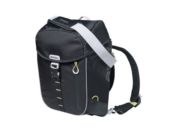 Basil Miles, Bakre, Sykkelveske, Polyester, Svart, 17 l, 5 kg