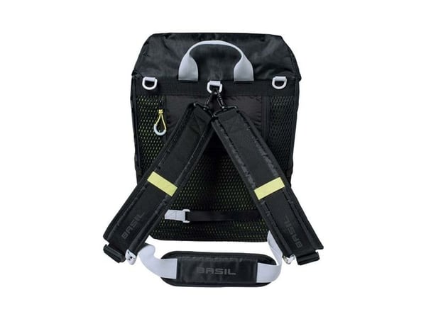 Basil Miles, Bakre, Sykkelveske, Polyester, Svart, 17 l, 5 kg