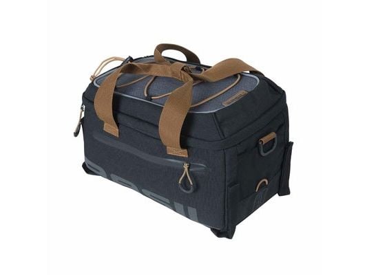 Basil Miles, Bakre, Sykkelveske, Polyester, Svart, Grå, 7 l, 5 kg