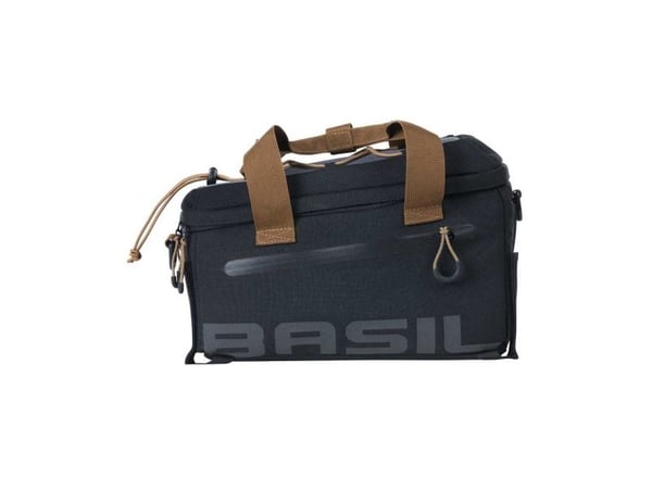Basil Miles, Bakre, Sykkelveske, Polyester, Svart, Grå, 7 l, 5 kg