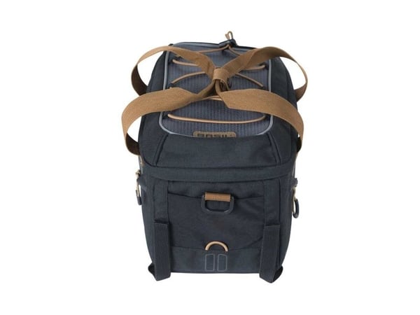 Basil Miles, Bakre, Sykkelveske, Polyester, Svart, Grå, 7 l, 5 kg