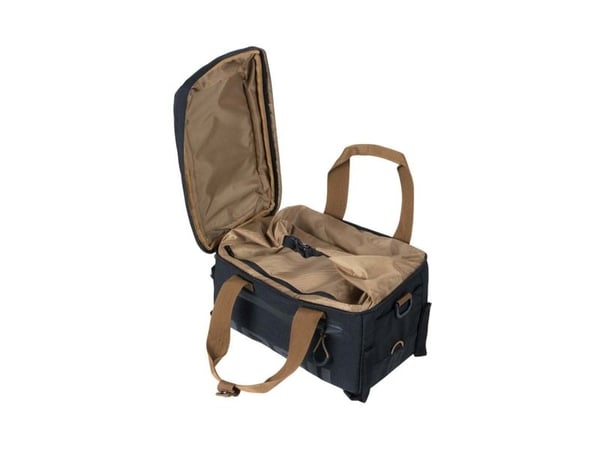 Basil Miles, Bakre, Sykkelveske, Polyester, Svart, Grå, 7 l, 5 kg