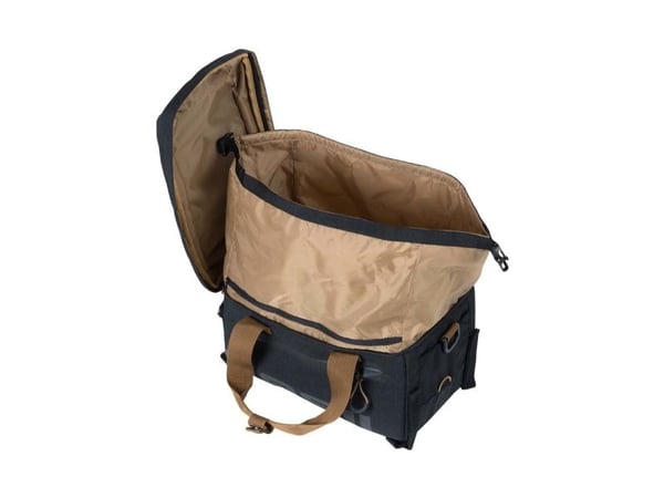 Basil Miles, Bakre, Sykkelveske, Polyester, Svart, Grå, 7 l, 5 kg