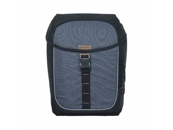 Basil Miles, Bakre, Sykkelveske, Polyester, Grå, 34 l, 10 kg