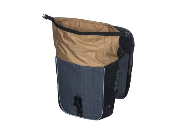 Basil Miles, Bakre, Sykkelveske, Polyester, Grå, 34 l, 10 kg