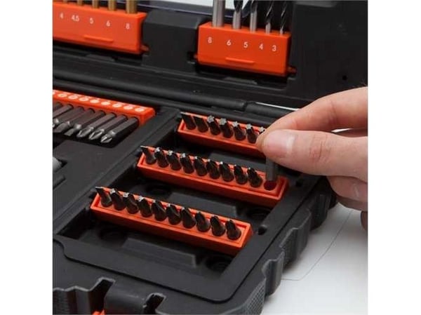 Black & Decker A7231-XJ, Drill, Multi-verktøy, Drill bit set, Metall, Stein, Tre, 8 mm, 8 mm, Sort, Oransje