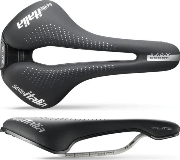 Selle Italia MAX FLITE BOOST GEL SUPERFLOW L sal TI 316 rør 7, fiber-tek, sort (NY) (L3)
