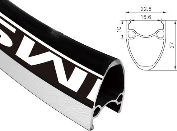 Alexrims felg landevei ALEXRIMS AT510 700x32 otw. CNC, svart