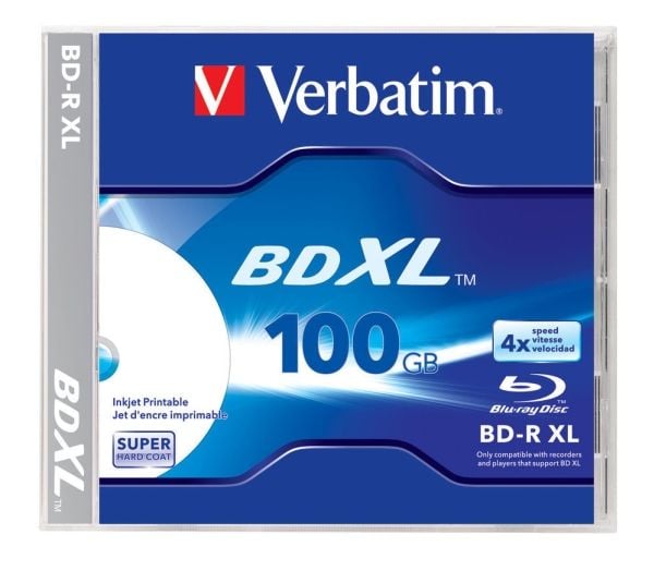 Verbatim - BD-R XL - 100 GB 4x - overflate som kan skrives ut med blekkskriver - juveleske (eske) (43790)