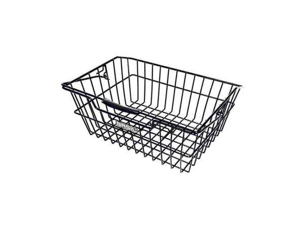 Basil Cairo Luxe, Bakre, Sykkelkurv, Stål, Svart, 5 kg, 410 mm