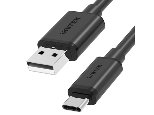 Unitek USB-A til USB-C-kabel 0,5 m svart (Y-C481BK)