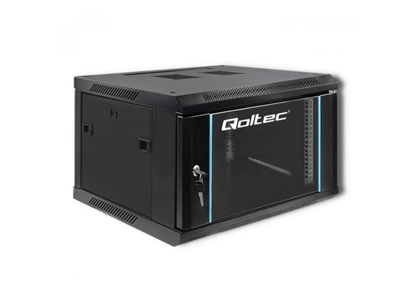 Qoltec - Rack skap - svart - 6U - 19"