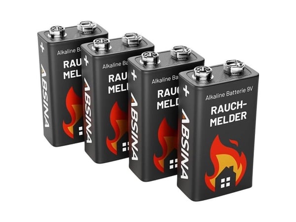 Absina 401005-4 9 V blokkbatteri 9 V 4 stk