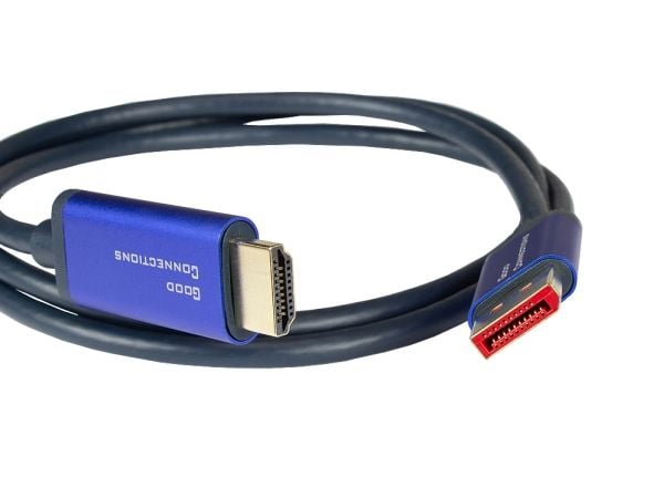 Alcasa 4860-SF010B, 1 m, DisplayPort, HDMI, Hankjønn, Hankjønn, Rett