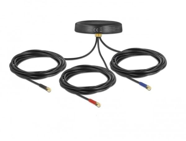 Delock - Antenne - Smart Home - 2 dBi (for 698 - 960 MHz), 2 dBi (for 1710 - 2700 MHz), 3 dBi (for 1575.42 MHz), 3 dBi (for 1598 - 1610 MHz) - rund...
