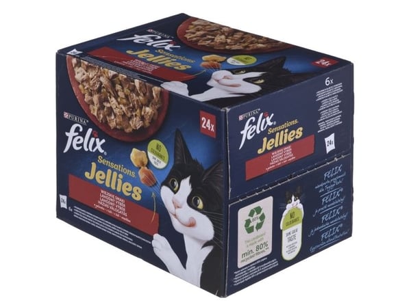 Nestlé SENSATIONS goda smaker i gelé (nöt, kyckling, anka, lamm) 24x85 g