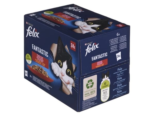 Nestlé FANTASTIC godis i gelé (ko, nötkött, kanin, lamm) 24x85 g