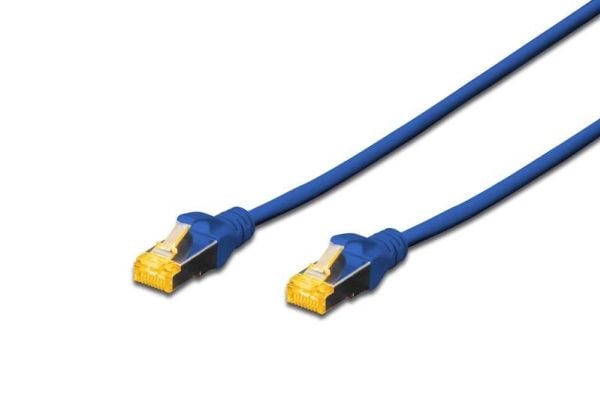 CAT 6A S-FTP patch cord, Cu, LSZH AWG 26/7, length 0.25 m, color blue