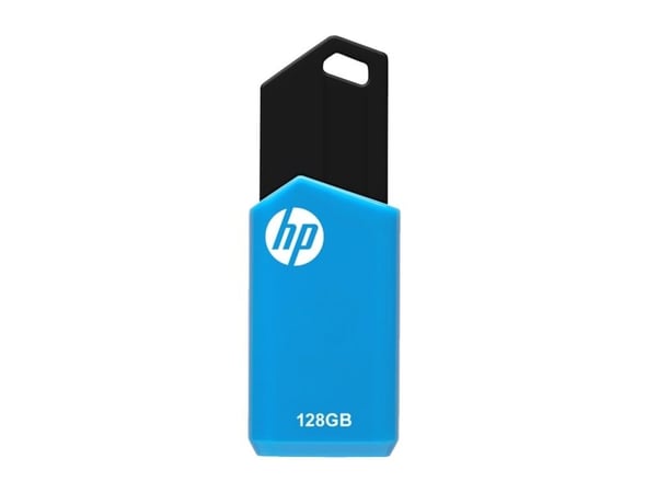 HP v150w, 128 GB, USB Type-A, 2.0, 14 MB/s, Glide, Sort, Blå