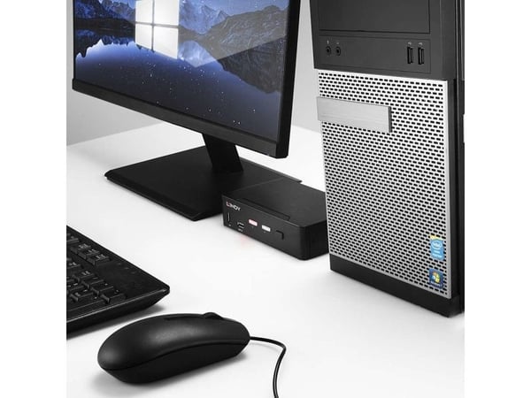 Lindy 39312, 7680 x 4320 piksler, 4K Ultra HD, Svart