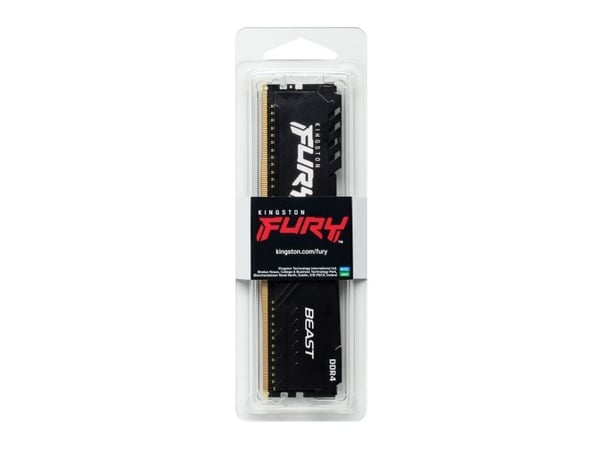 Kingston FURY Beast - DDR4 - modul - 16 GB - DIMM 288-pin - 3200 MHz / PC4-25600 - CL16 - 1.35 V - ikke-bufret - ikke-ECC - svart