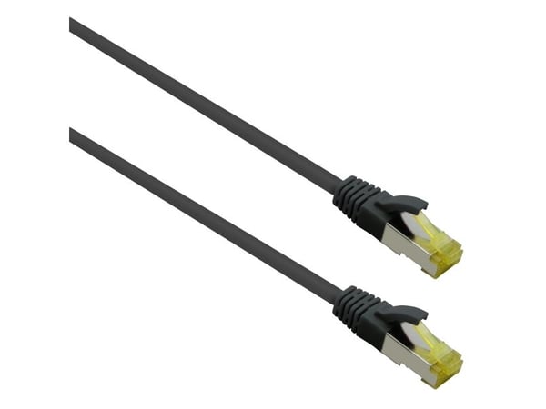 Helos 263804, 3 m, Cat6a, S/FTP (S-STP), RJ-45, RJ-45, Sort