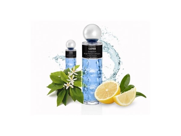 Saphir Parfums Perfect Man, Naisten, 200 ml, Ei uudelleentäytettävä pullo, Greippi, Jasmiini, Puu