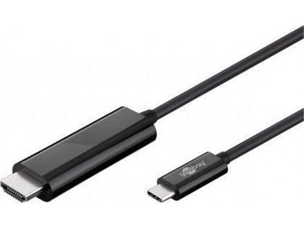 Goobay 77528, 1,8 m, USB Type-C, HDMI, Hankjønn, Hankjønn, USB