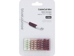 Bluelounge CableCoil Mini, 8 kpl, Vaaleanpunainen, Punainen, Valkoinen