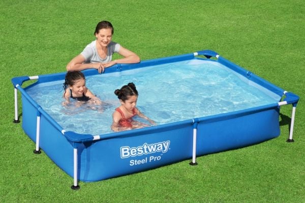 Bestway Steel Pro 56401 / 23, 1200 l, Innrammet basseng, Barn og voksne, Blå, 8 kg