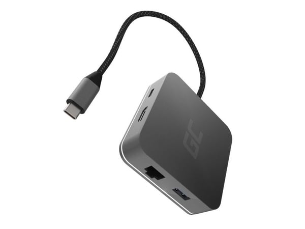 Green Cell HUB2 - Dokkingstasjon - USB-C - HDMI - 1GbE - 87 watt