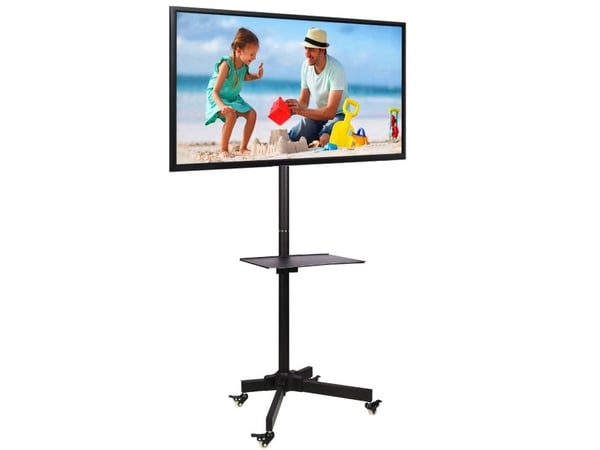 Techly Cart - for flatpanel / AV-utstyr - Svart - Skjermstørrelse: 58,4-139,7 cm (23 tommer-55 tommer)