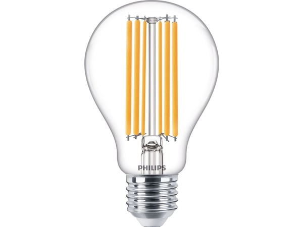 Philips Filamentpære, klar, 120 W, A67, E27, 13 W, 120 W, E27, 2000 lm, 15000 timer, Varm hvit