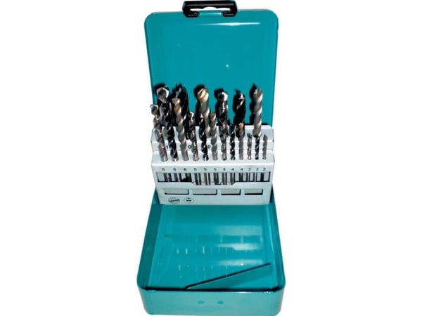 Makita - Borsett - for tre, metall, betong - 18 deler - 5 mm, 6 mm, 8 mm, 10 mm, 4 mm, 3 mm - for Makita DDF487RFE3, DHP453RFEW
