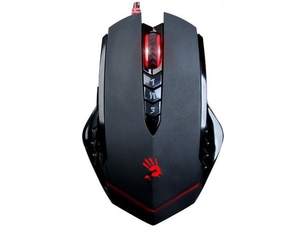 A4Tech Bloody Gaming V8MA Activated - Mus - optisk - 8 knapper - kablet - USB - svart