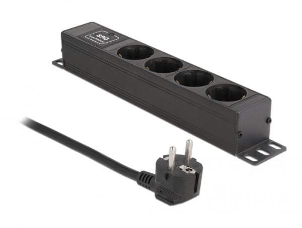 DeLOCK 66818, 4 AC-pistorasia(a), Tyyppi F, 220 - 250 V, 3500 W, Type F (Schuko), Musta